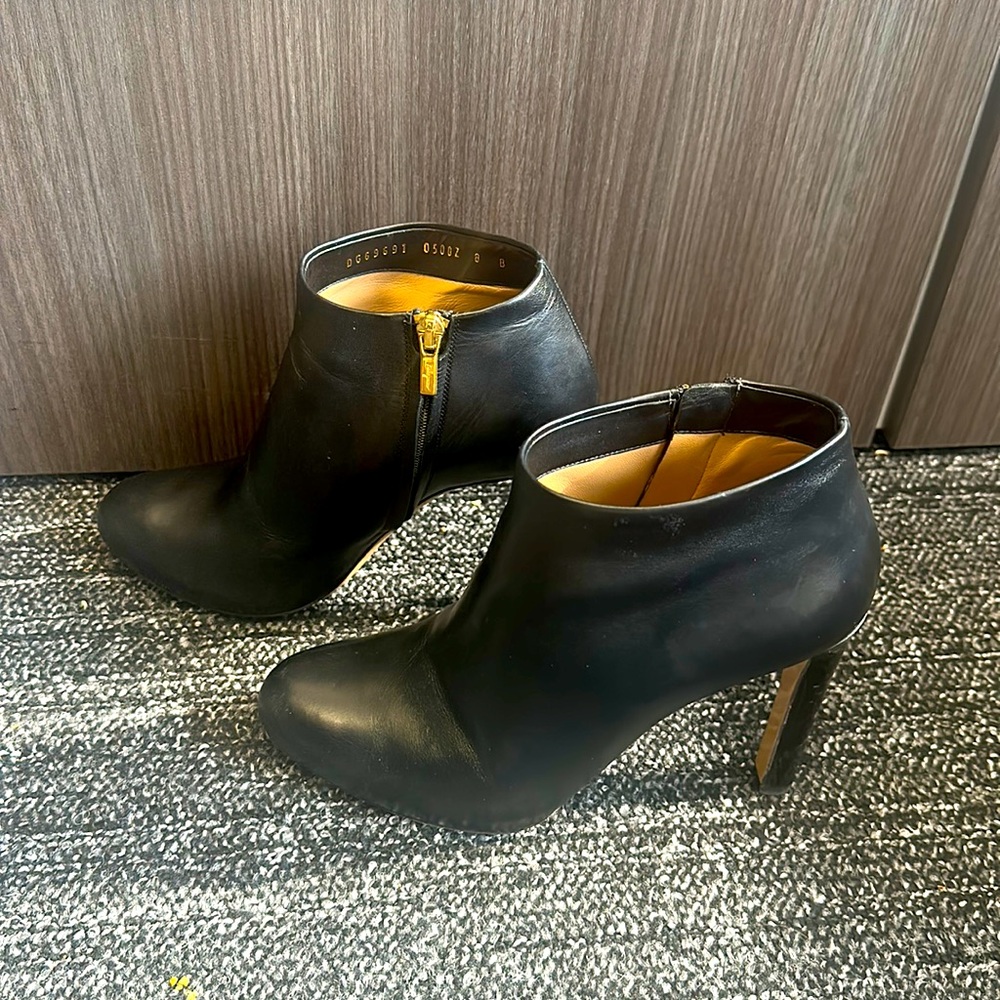 Black Ferragamo booties